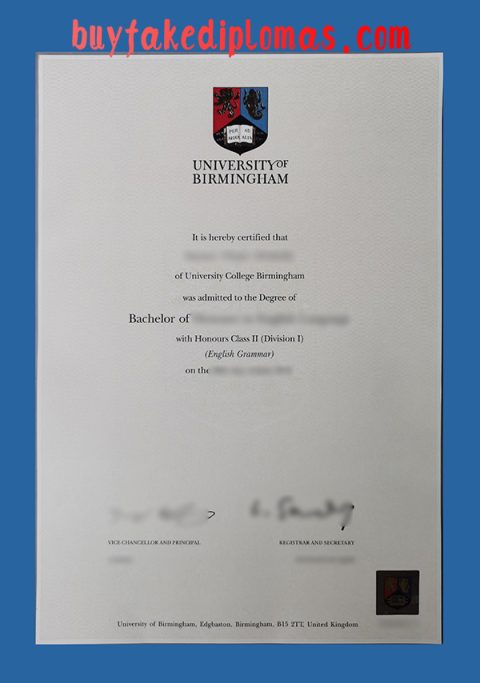 How Much Does A Fake University Of Birmingham Diploma Cost Buy Fake