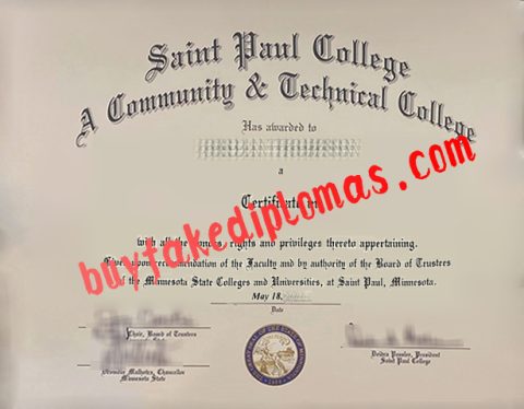 Fake Saint Paul College Diploma Certificate Buy Fake Diplomas High