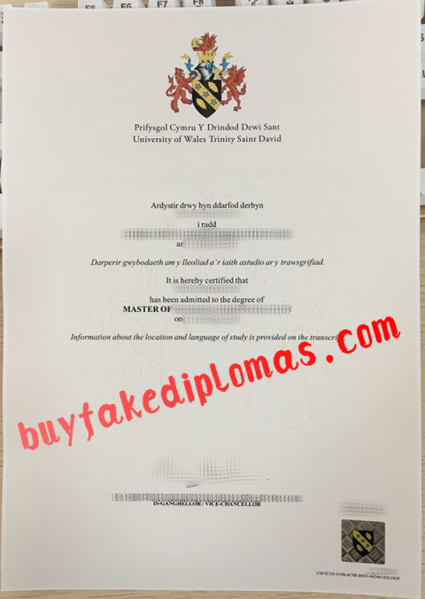 Buy fake diploma of University of Wales Trinity Saint David fake ...