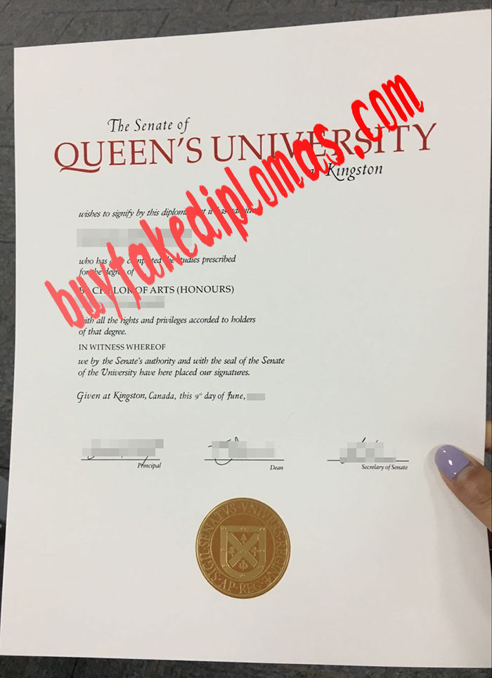 Queens University at Kingston fake diploma