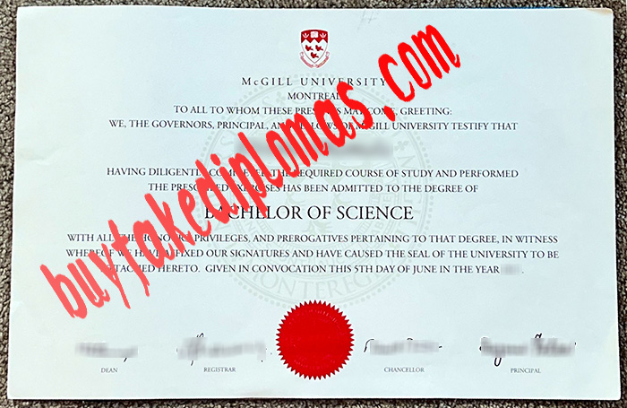 McGill University fake degree