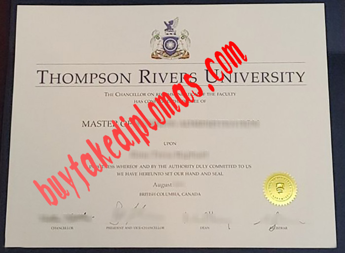 Thompson Rivers University fake diploma