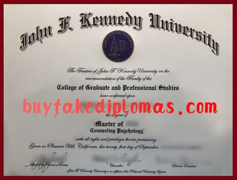 Fake John F. Kennedy University Degree | Buy Fake Diplomas, High School ...