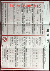 Fake Rutgers transcript