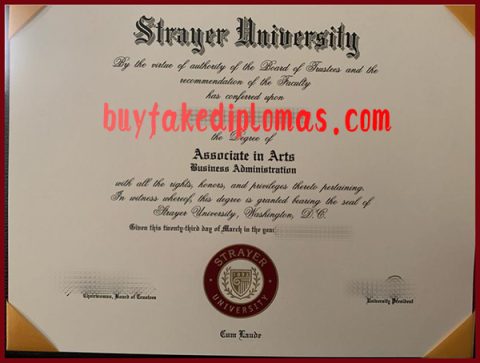 Fake Strayer University Diploma 