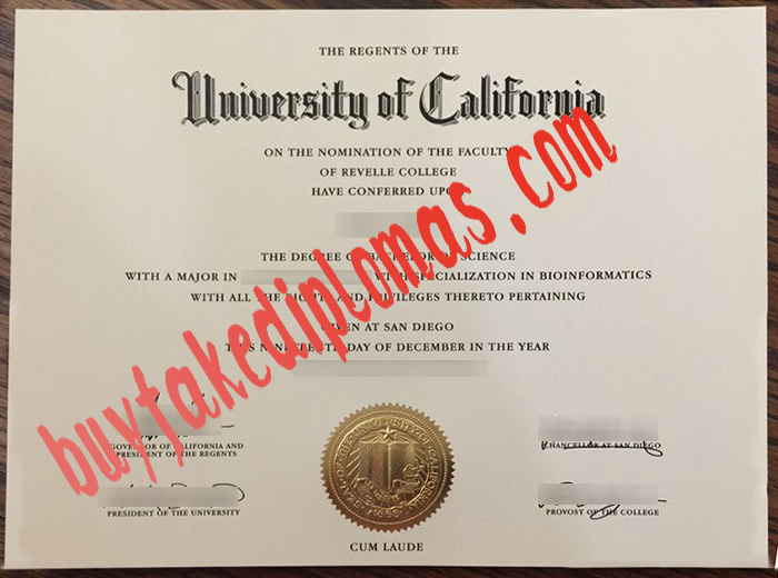 University of California San Diego fake diploma