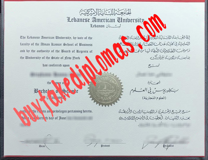 Lebanese American University fake diploma