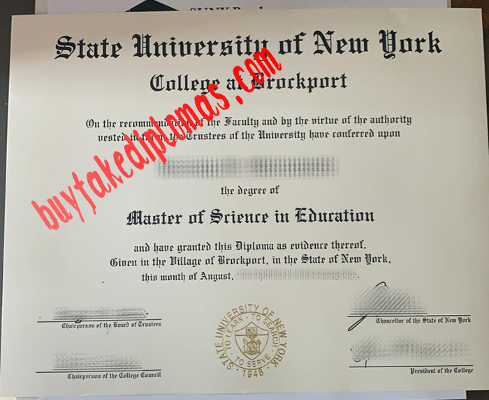 State University of New York College at Brockport fake diploma