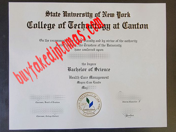 State University of New York College of Technology at Canton fake diploma