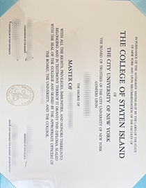 City University of New York College of Staten Island fake diploma