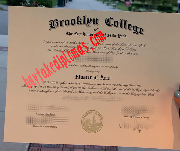 City University of New York of Brooklyn College fake degree