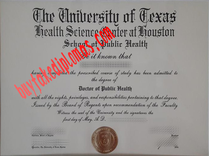 University of Texas Health Science Center at Houston fake diploma