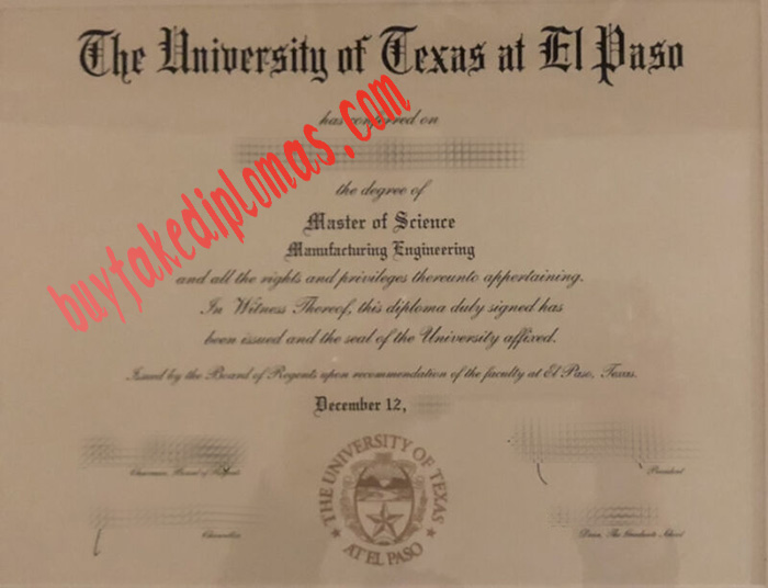 University of Texas at El Paso fake diploma