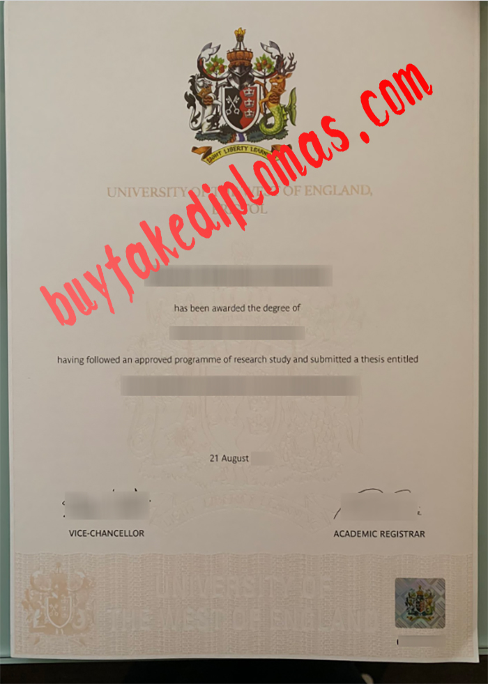 University of West of England Bristol fake diploma