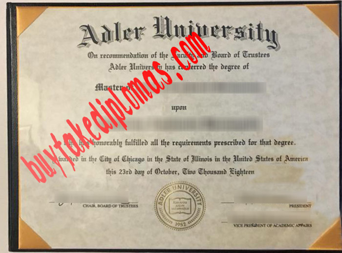 Adler University fake diploma