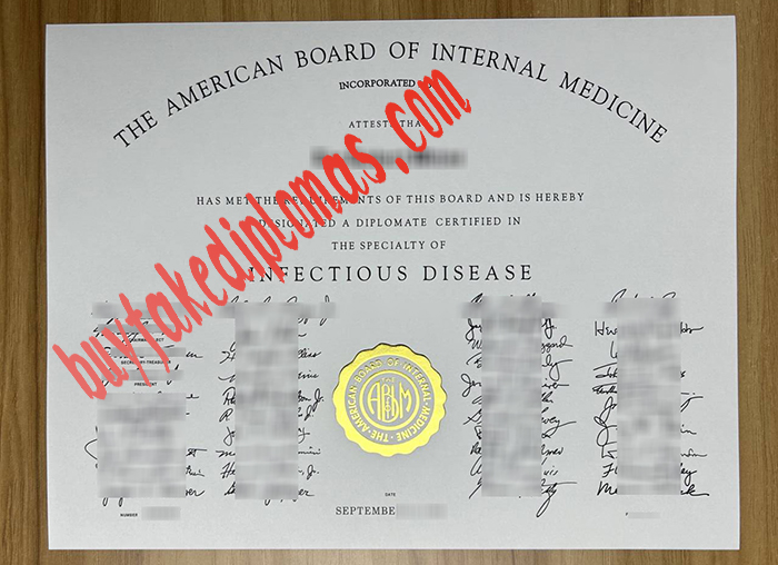 American Board of Internal Medicine fake certificate