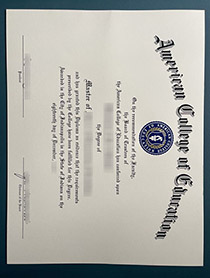 American College of Education fake diploma