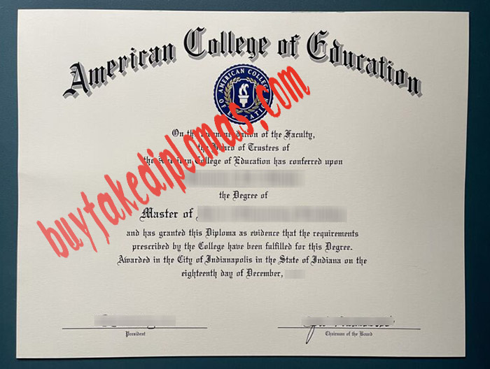 American College of Education fake diploma