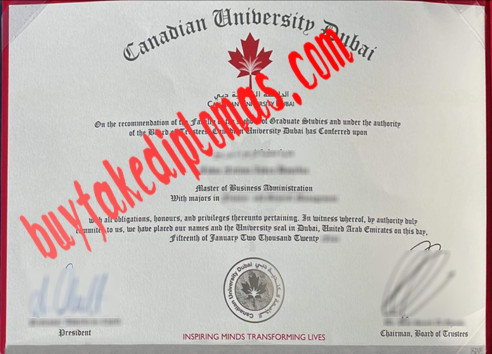 Canadian University Dubai fake diploma