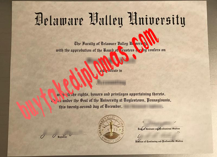 Delaware Valley University fake diploma