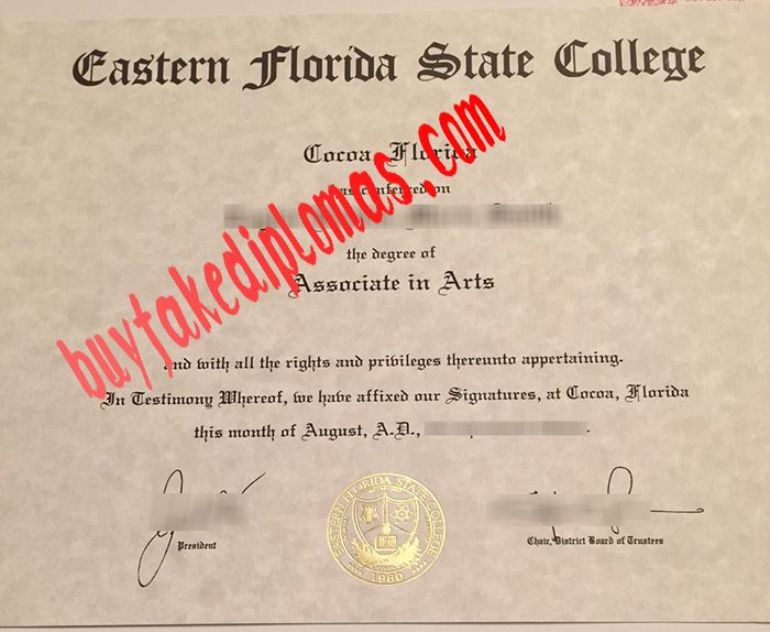 Eastern Florida State Collere fake diploma