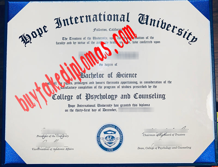 Hope International University fake diploma