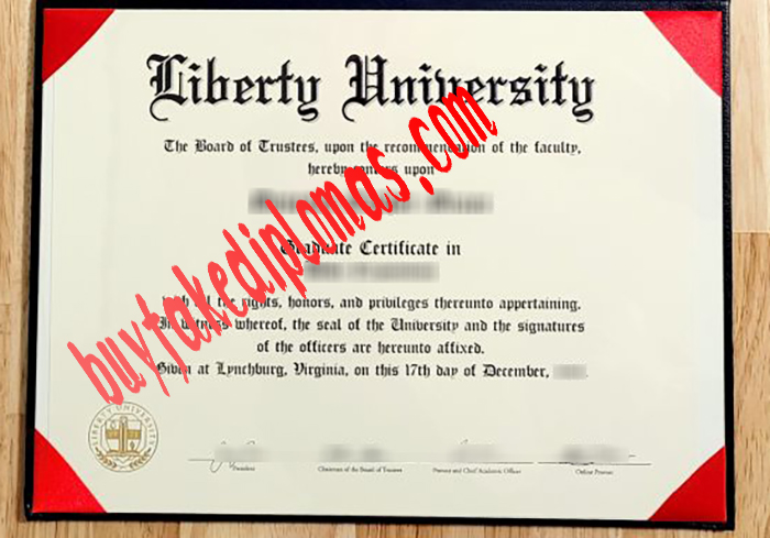 Liberty University fake certificate