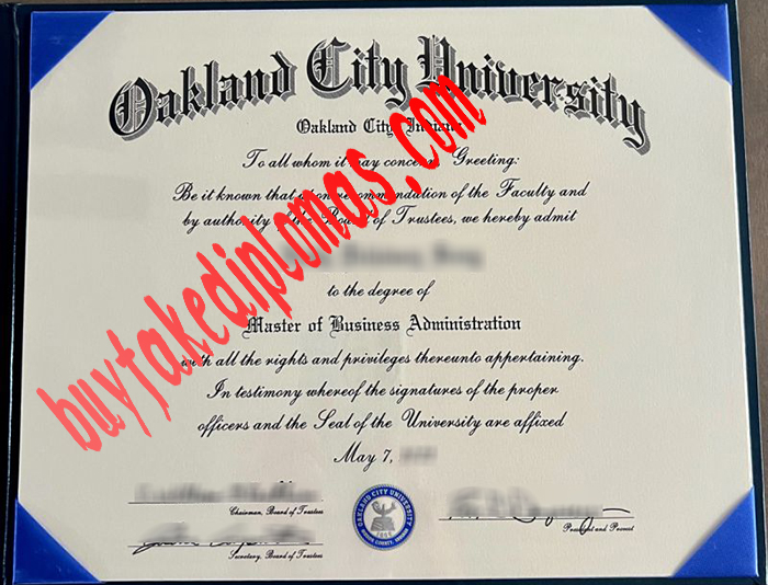 Oakland City University fake diploma