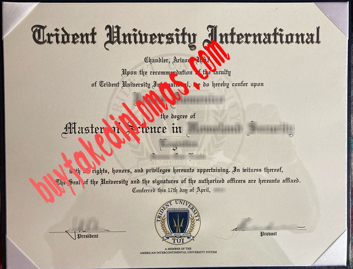 Trident University International fake diploma