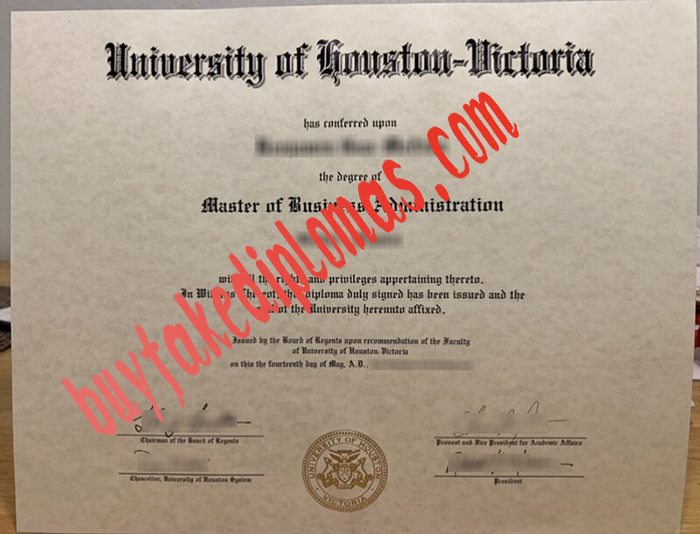 University of Houston Victoria fale diploma