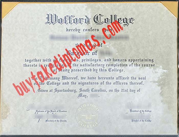 Wofford College fake diploma