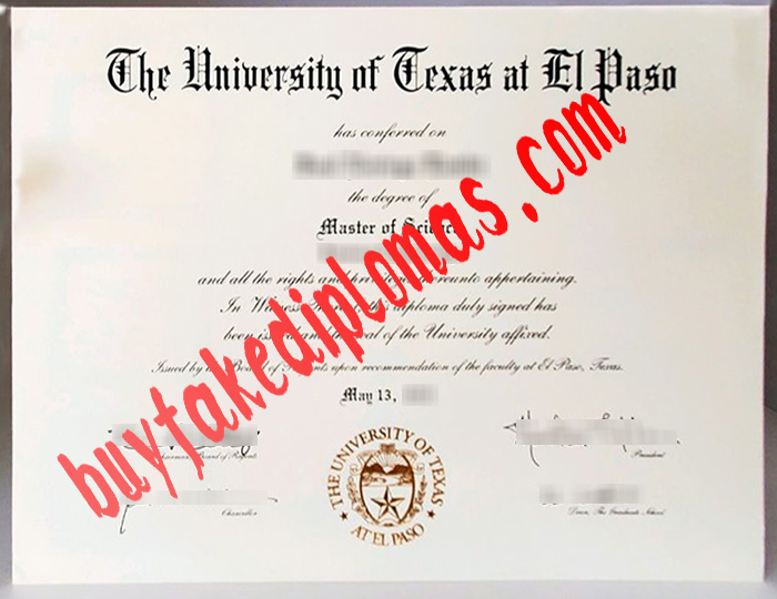 University of Texas at El Paso fake diploma